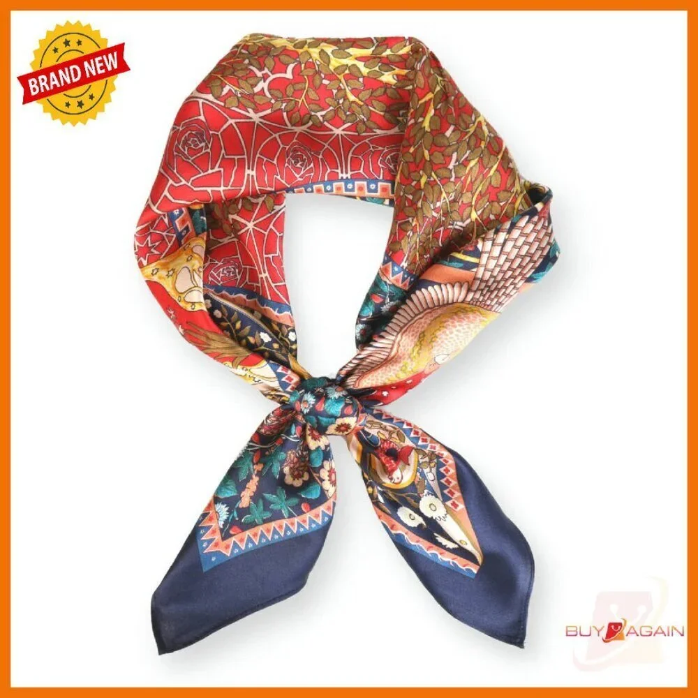 27x27 Mulberry Silk Square Scarf Versatile Fashion Accessory
